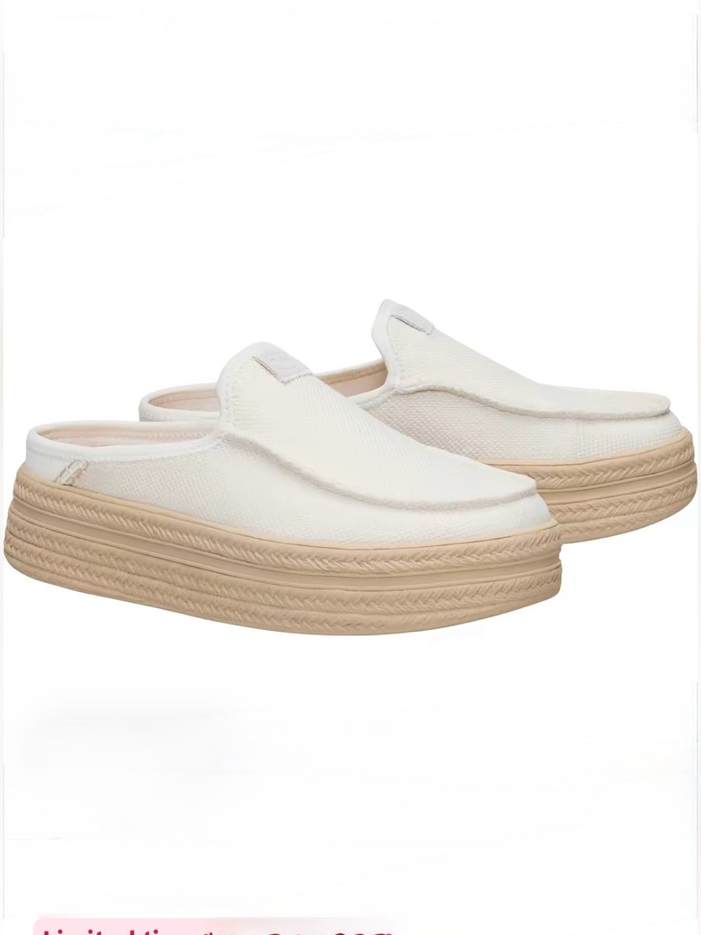 HEYDUDE Austin Lift Espadrille - Comfortable Slip on Shoes , Egret, Size 12